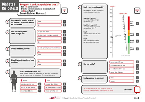 Diabetes Risicotest Nederlandstalig
