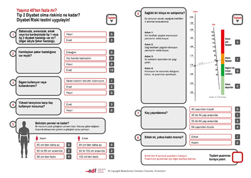 Diabetes Risicotest TURKS